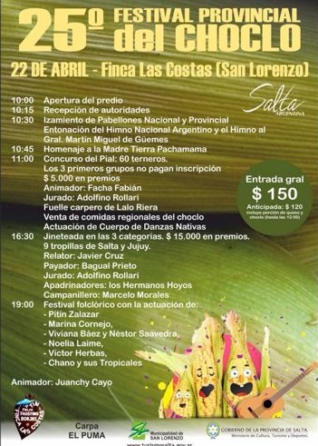 SALTA: 25° FESTIVAL PROVINCIAL DEL CHOCLO