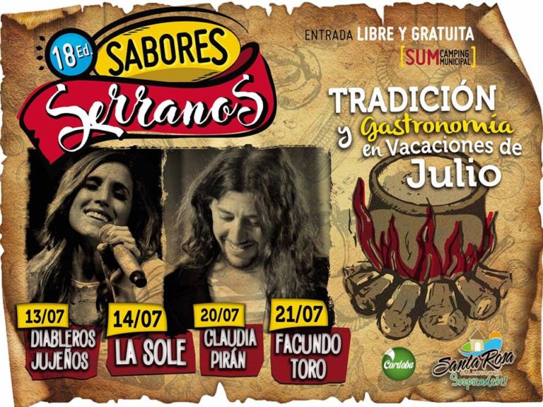 SABORES SERRANOS EN SANTA ROSA PARA VACACIONES DE JULIO EN CÓRDOBA