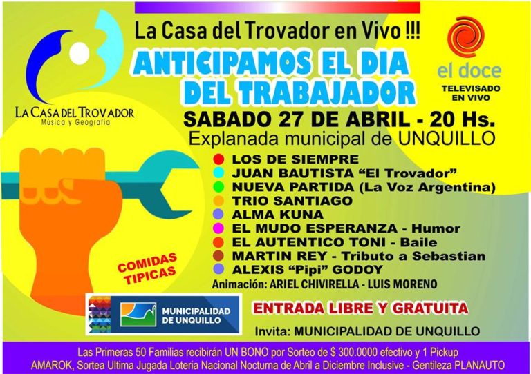ANTICIPAMOS EL DÍA DEL TRABAJADOR EN UNQUILLO