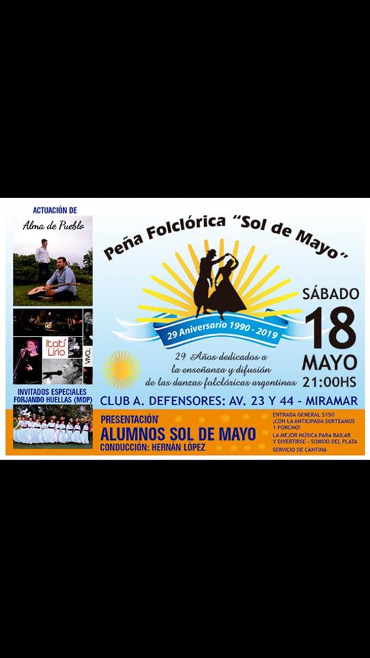 29º ANIVERSARIO DE LA PEÑA «SOL DE MAYO» EN MIRAMAR
