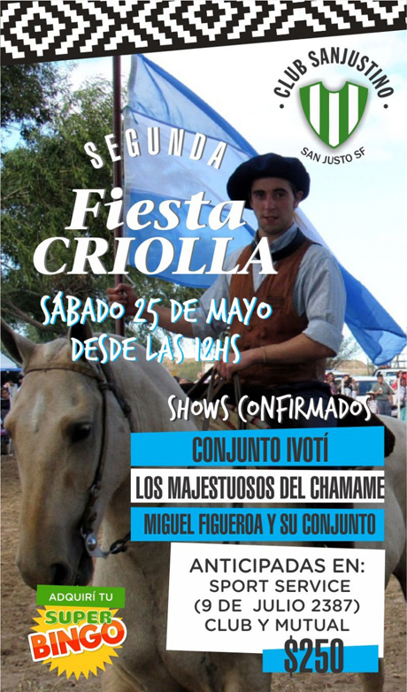 2da FIESTA CRIOLLA DEL 25 DE MAYO EN SAN JUSTO