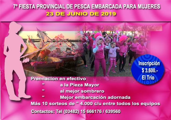 7° FIESTA PROVINCIAL DE PESCA EMBARCADA PARA MUJERES