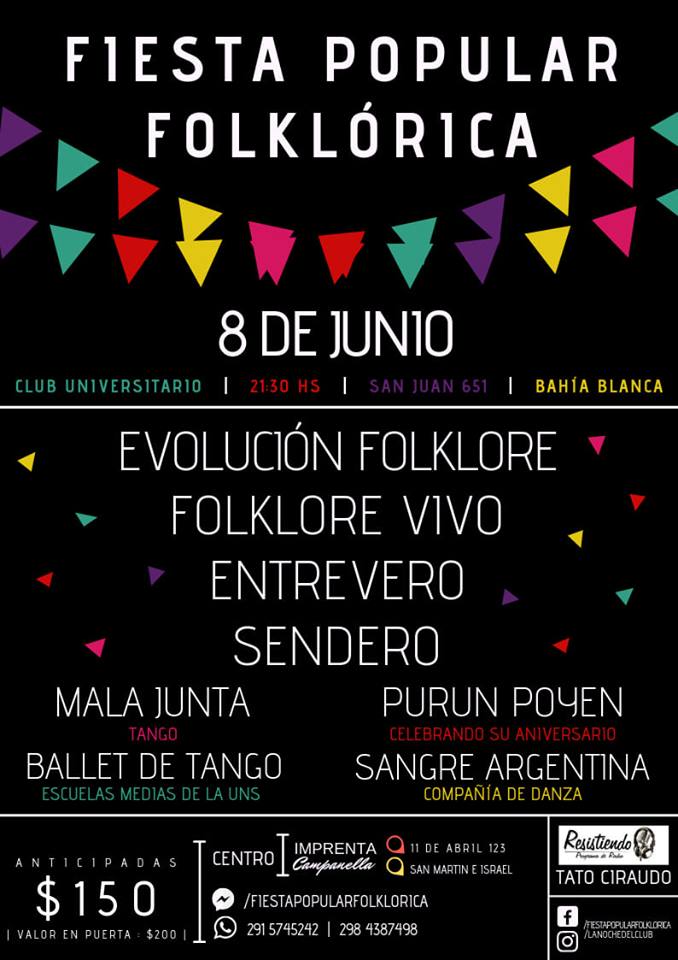 FIESTA POPULAR FOLKLÓRICA EN BAHÍA BLANCA