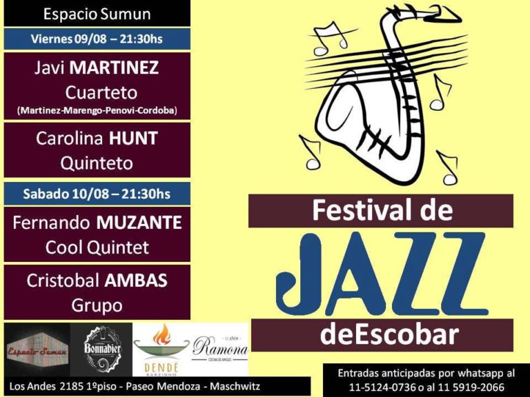 PRIMER FESTIVAL DE JAZZ DE ESCOBAR BUENOS AIRES