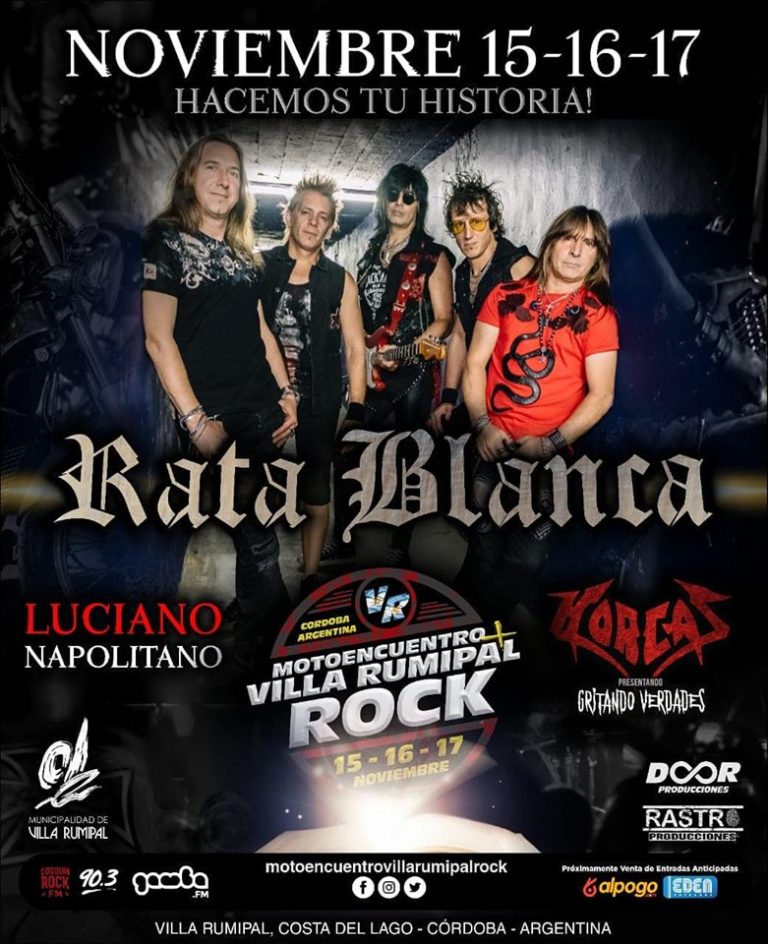 FIESTA MOTOENCUENTRO CON RATA BLANCA EN VILLA RUMIPAL CÓRDOBA
