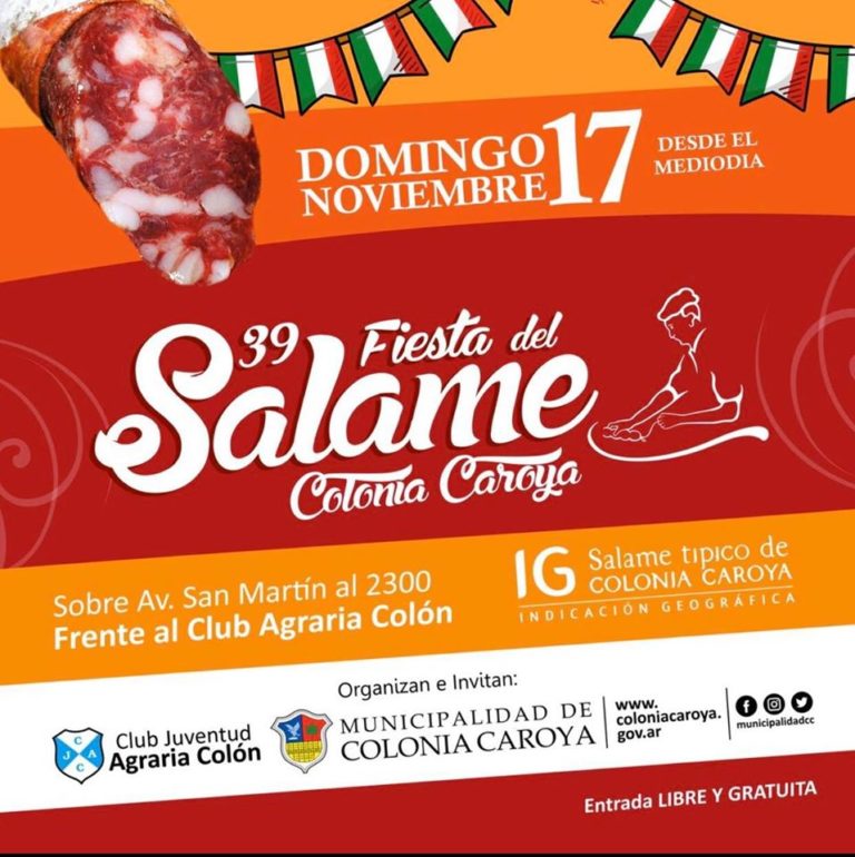 39° FIESTA DEL SALAME TÍPICO EN COLONIA CAROYA CÓRDOBA